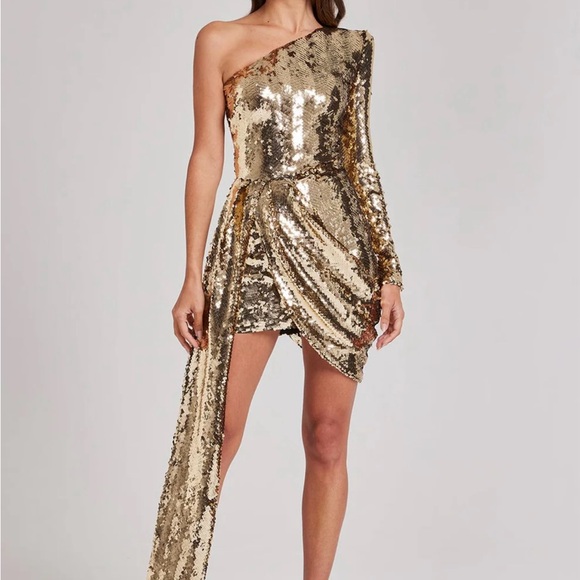 CELINA GOLD DRESS - Picture 8 of 10